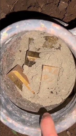 We found a very large treasure box, inside it was gold bullion.