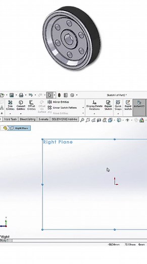Wheel modeling exercise in SolidWorks.... #SolidWorks #solidworks_modeling #solidworks_design #solidworkstutorial #fyp #reelsfb Solidworks Jo @highlight | Kyaw Win