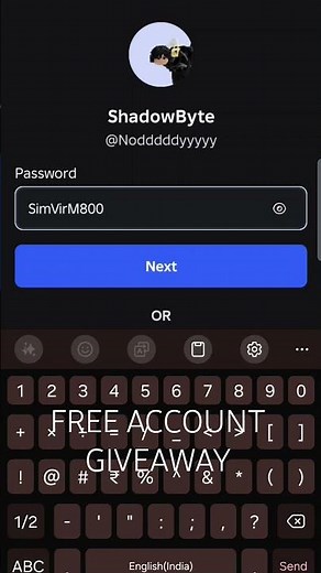 free roblox account giveaway!!