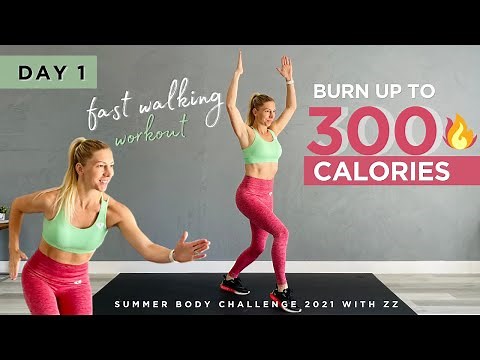 FAST POWER WALKING WORKOUT - BURN UP TO 300 CALORIES - DAY 1