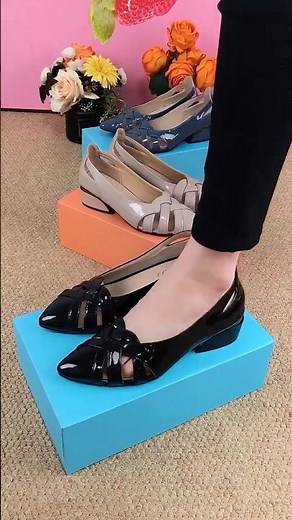 Patent Leather Slingback Pumps Woven Elegance Style #heels #fashion #shortsfeed