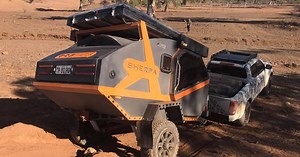 Sherpa off-road teardrop trailer journeys into the wild packed with modern family comforts