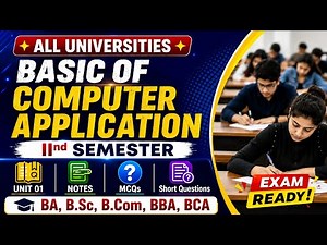 Basic of Computer Application 2nd Semester | Unit 01 Complete Notes | BA, BSc, BCom, BBA, BCA |