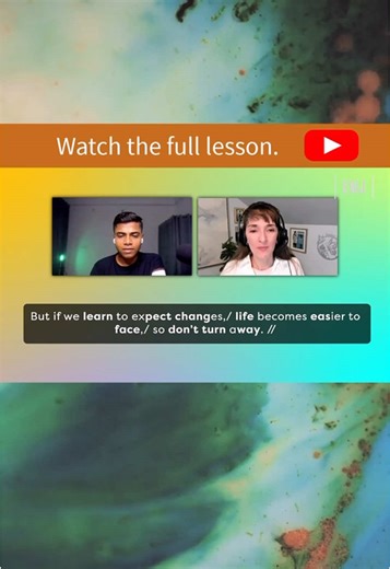 Want to speak English with natural rhythm and greater clarity? In this pronunciation lesson for English learners, we focus on oral reading as a powerful tool for building fluency. In the full lesson, you can read aloud with me and my student Nitish as we work through a short text about change and adaptation. Together, we practice: • Breaking sentences into thought groups • Identifying content words to create natural stress • Using intonation, especially falling intonation in information question