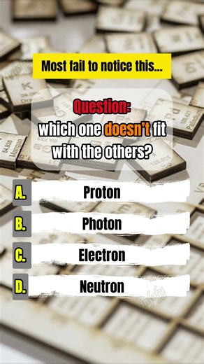 ⚛️ Proton, neutron, electron, photon — which one d