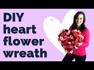 DIY Heart Flower Wreath | DOLLAR TREE💜