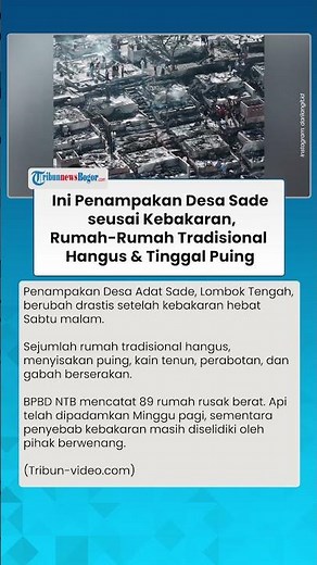 PILU! PENAMPAKAN Desa Adat Sade seusai Kebakaran, Rumah-rumah Tradisional Hangus & Tinggal Puing