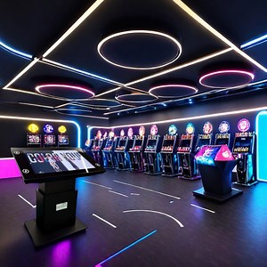 [Hot Item] 65 Inch Motorized Lift up Down Tilt Angle Stand Base Adjustment Coins Paper Dispenser Wireless Charging Game Touch LCD Table