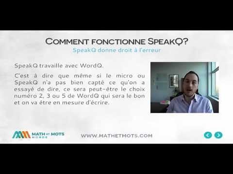 Écrire en parlant avec SpeakQ et WordQ