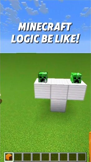 Minecraft Logic#shorts #minecraft