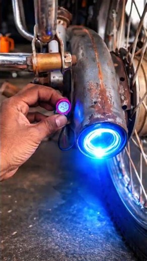 Bike mein lagayi zabardast LED Light 😱 | Silencer Glow Setup 🔥