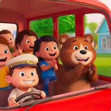 Wheels on the Bus | 3D Animated Nursery Rhyme for Kids | Part 1 | Happy Bus Ride