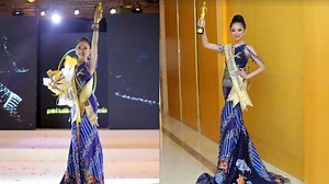Sosok Angeline Virginia Wong, Putri Batik yang Lukis Sendiri Kostum untuk Ajang Pageant Nasional - Tribunjatim.com