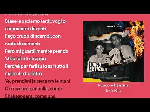 fuoco e benzina testo -emis killa