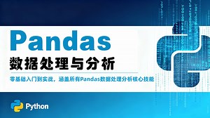 【25版】Pandas数据处理与分析，零基础入门到实战，涵盖所有pandas数据处理分析核心技能，轻松玩转数据清晰
