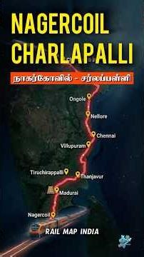 Nagercoil to Hyderabad Amrit Bharat Express 🚆 Full Route Map | 16357 Train Explained