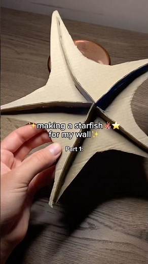 🪸🥹⭐️ Making a STARFISH my wall 🐬 Cardboard Craft | DIY Shark Tutorial #cardboard #diy