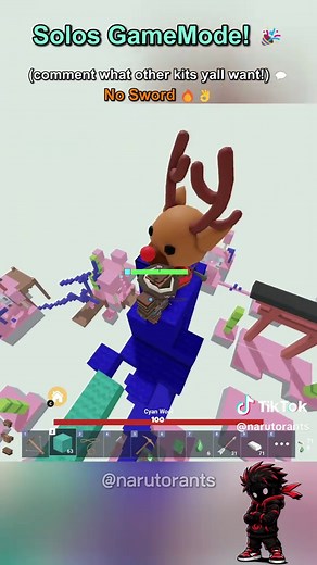 Using NO swords in ROBLOX BedWars challenge