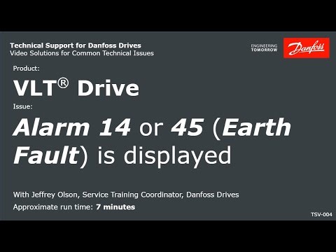 VLT Drives: The drive is displaying an Alarm 14 or Alarm 45 Earth Fault
