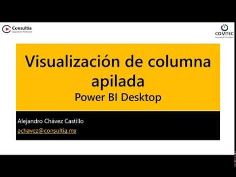 Power BI Visualización de columnas apiladas