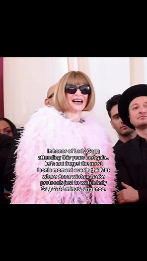 Lady Gaga's Iconic Met Gala Entrance with Anna Wintour