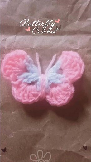 Easy Crochet Butterfly Tutorial 🦋🎀 | Beginner Friendly Aesthetic Crochet Idea #crochet