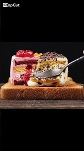 【ASMR】ケーキ(cake) on the bread