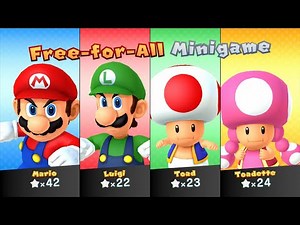 Mario Party 10 - Mario vs Luigi vs Toad vs Toadette - Mushroom Park