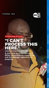 7.9K views · 43 reactions | A Florida man recounted his experience in Hurricane Milton and the Tornado that damaged vehicles belonging to himself and his family members #weather #florida #hurricane #news #hurricanemilton | ABC 33/40 | Facebook