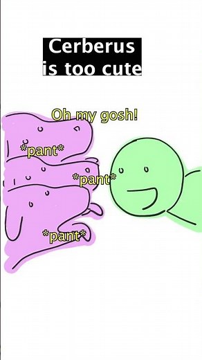 Cerberus is too cute 🐶🐶🐶👿✨#dnd #hades #greekmythology #dog #animation