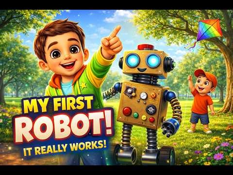 🤖 I Built My First Robot Friend! | Yuvi Kids Story | Never Give Up