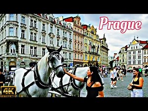 Walking the magic of Prague a real Street experience | 4k