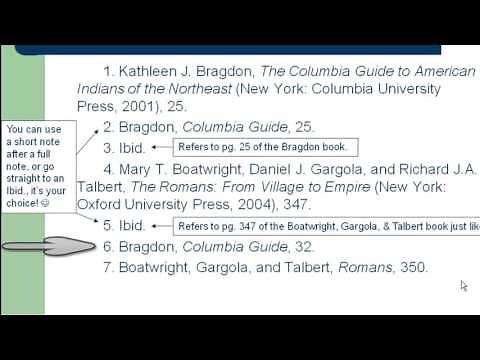 Chicago Citation Style: Short Notes