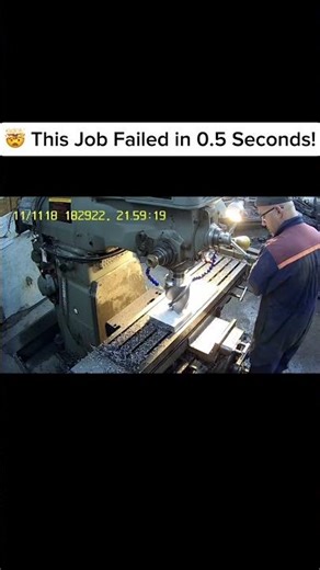 🤯 MILLING Disaster! Massive End Mill RIPS Workpiece Off the Table #shorts