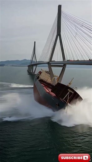 Historic Shipping Disaster! Full Footage of Ship Crashing into Cable-Stayed Bridge #DisasterReplay