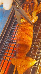 🦑 Watch This Perfectly Grilled Squid with Chili Sauce 😍 #usa #foryou #shorts