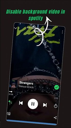 How to disable spotify canvas (a playback video background) to save data & battery #music #spotify