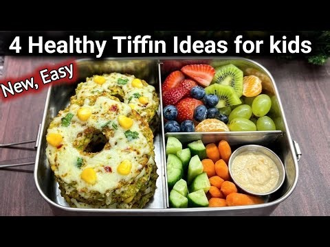 4 Quick and Healthy Tiffin Ideas for kids | Breakfast Recipes | Lunchbox Recipes | Tiffin Recipes