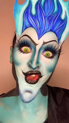 HADES~ Hercules💙💀 #hadesmakeup #disney #hercules #sfxmakeup #makeuptutorial #fyp #foryou