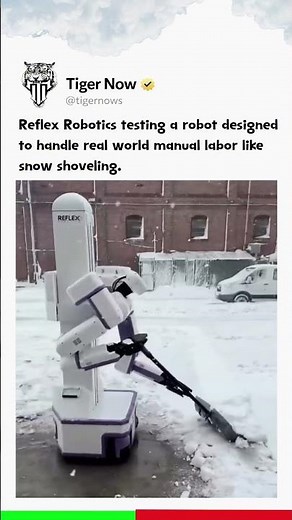 Reflex Robotics testing a robot designed to handle real world manual labor like snow shoveling.