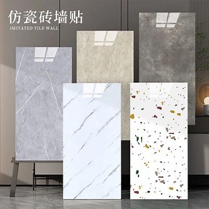 [Hot Item] 3D Ceramic Tile Sticker PVC Self-Adhesive Wall Sticker Living Room TV Background Decorative Wall Panel