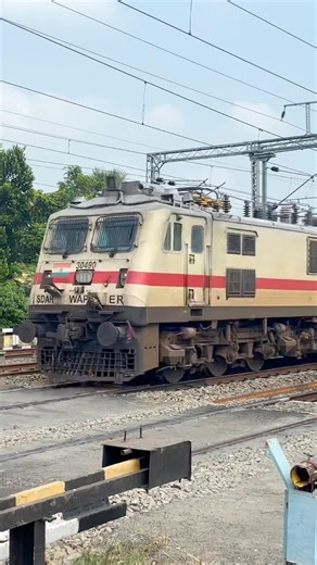 Super High Speed Express Train Passing at Railway Gate 🚆#shirts