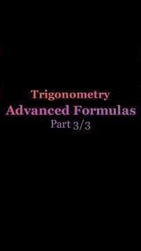 Advanced Trigonometry Formulas Part 3/3 ⚡ #trigonometry #maths #jeemains #mathematics #iit #math