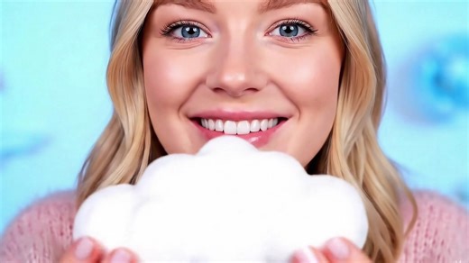 Cloud Muckbang ASMR☁️🤤 #oddlysatisfying #fruitcutting #glassfruit #asmr #satisfying #veo3 #asmrai #aiasmr #bioluminescence