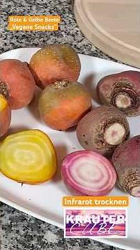 Drying red and yellow beets for healthy veggie snacks #redbeet #yellowbeet #nutrition #trend