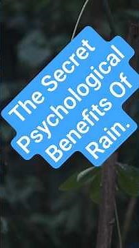 The Secret Psychological Benefits Of Rain.