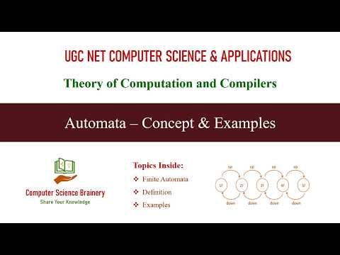 Automata - Concept & Examples | Theory of Computation | Unit 8-2 | UGC NET Computer Science