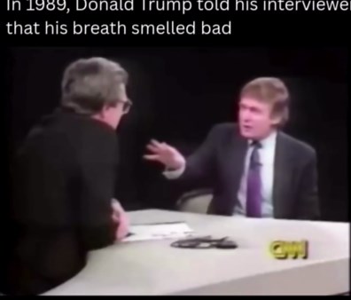 Donald Trump Telling Larry King His Breathe Smells In An Interview