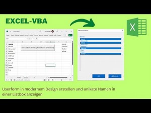 Video 363: Excel VBA: UserForm optisch gestalten & ListBox mit eindeutigen Werten füllen