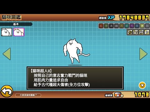貓咪大戰爭 全基本角色圖鑑 10隻 1-3階 超人貓只有2階